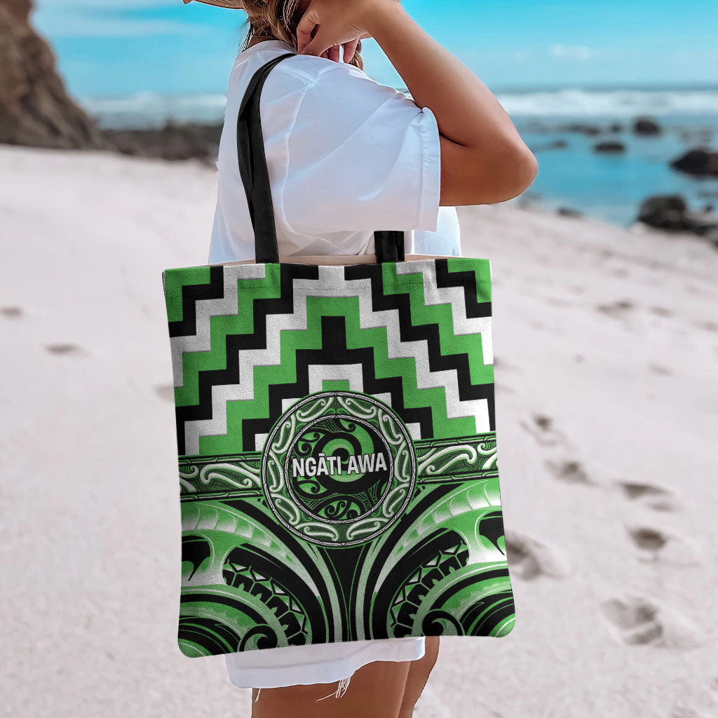 Aotearoa Ngati Awa Tote Bag Maori Iwi Poutama Puhoro Tattoo