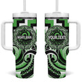 Aotearoa Ngati Awa Personalised Tumbler With Handle Maori Iwi Poutama Puhoro Tattoo