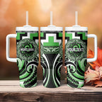 Aotearoa Ngati Awa Personalised Tumbler With Handle Maori Iwi Poutama Puhoro Tattoo
