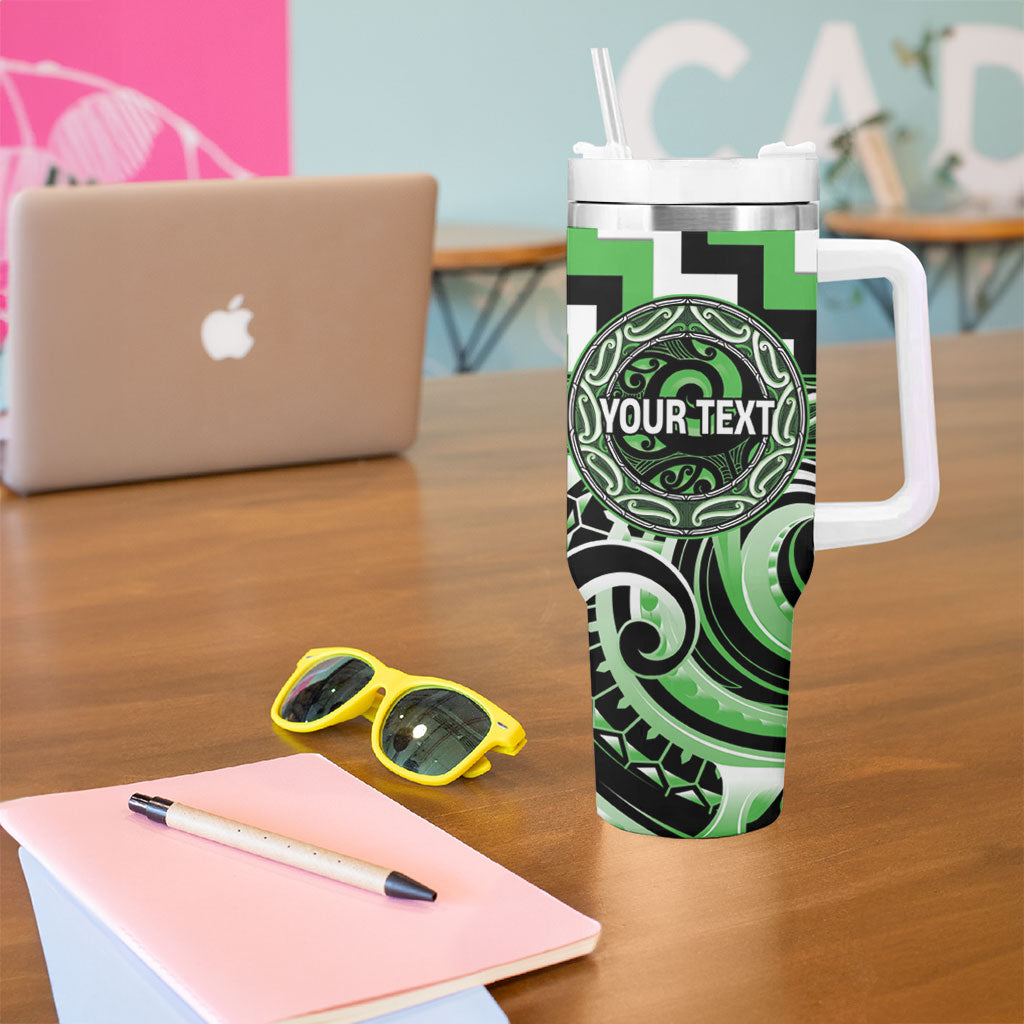 Aotearoa Ngati Awa Personalised Tumbler With Handle Maori Iwi Poutama Puhoro Tattoo