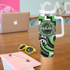 Aotearoa Ngati Awa Personalised Tumbler With Handle Maori Iwi Poutama Puhoro Tattoo