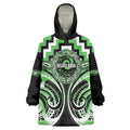 Aotearoa Ngati Awa Personalised Wearable Blanket Hoodie Maori Iwi Poutama Puhoro Tattoo