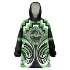 Aotearoa Ngati Awa Personalised Wearable Blanket Hoodie Maori Iwi Poutama Puhoro Tattoo