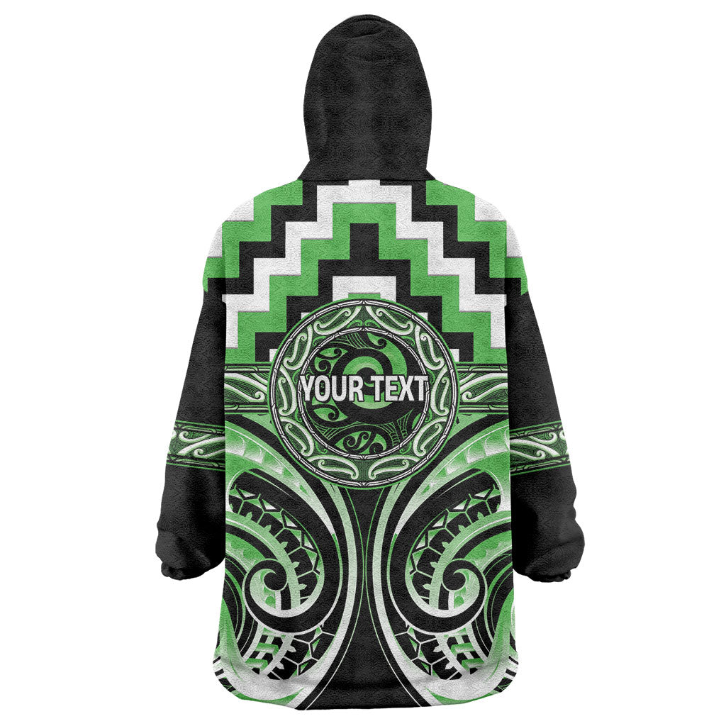 Aotearoa Ngati Awa Personalised Wearable Blanket Hoodie Maori Iwi Poutama Puhoro Tattoo