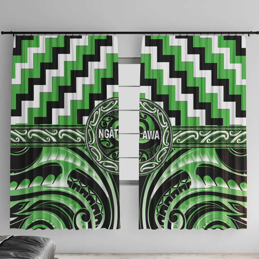 Aotearoa Ngati Awa Window Curtain Maori Iwi Poutama Puhoro Tattoo
