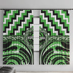 Aotearoa Ngati Awa Window Curtain Maori Iwi Poutama Puhoro Tattoo