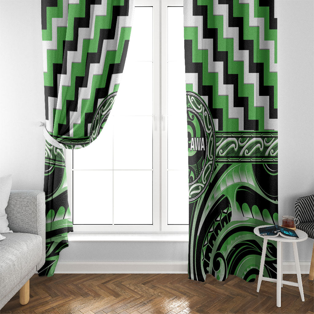 Aotearoa Ngati Awa Window Curtain Maori Iwi Poutama Puhoro Tattoo