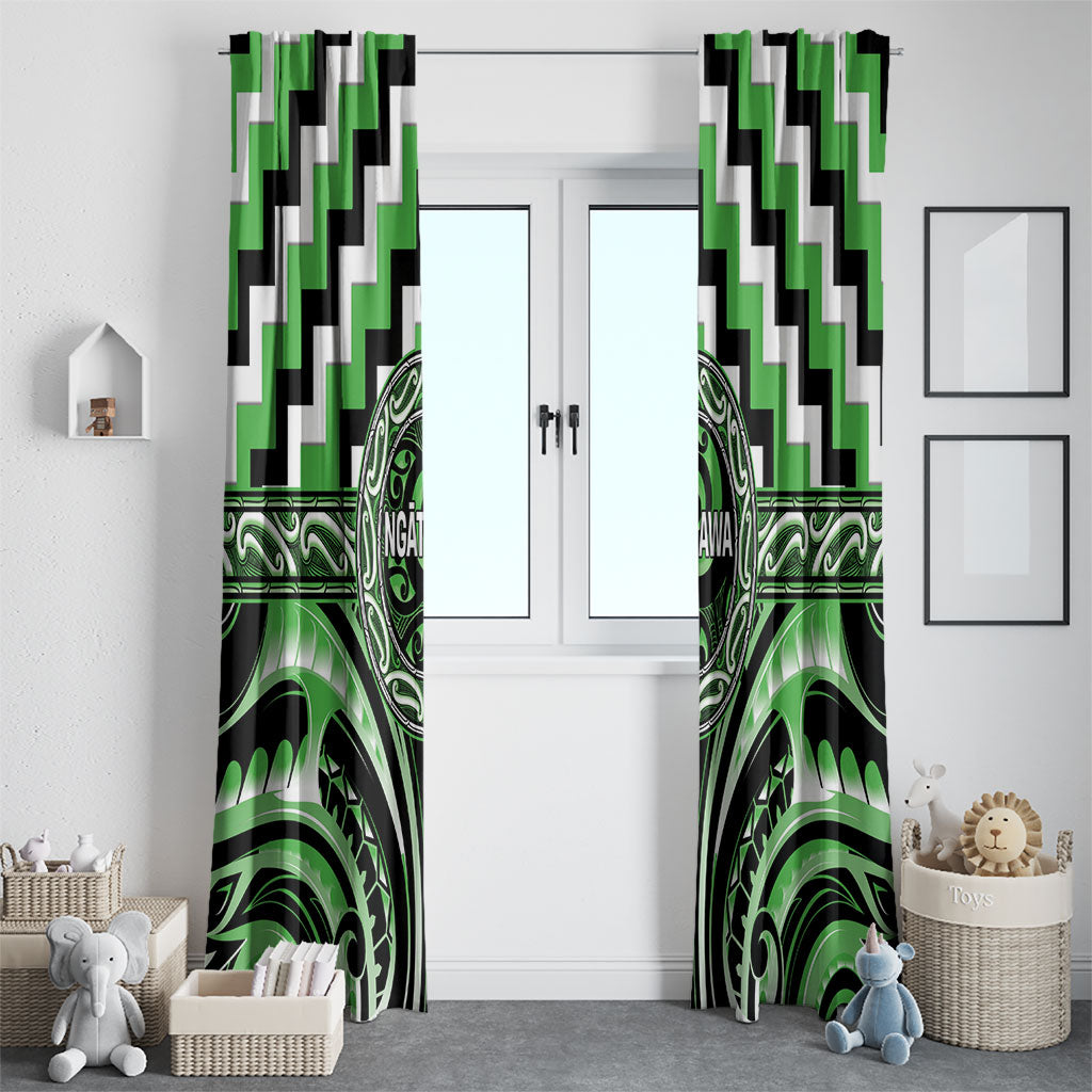 Aotearoa Ngati Awa Window Curtain Maori Iwi Poutama Puhoro Tattoo