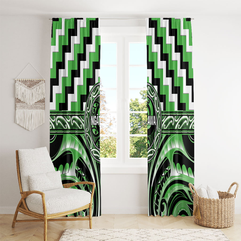 Aotearoa Ngati Awa Window Curtain Maori Iwi Poutama Puhoro Tattoo