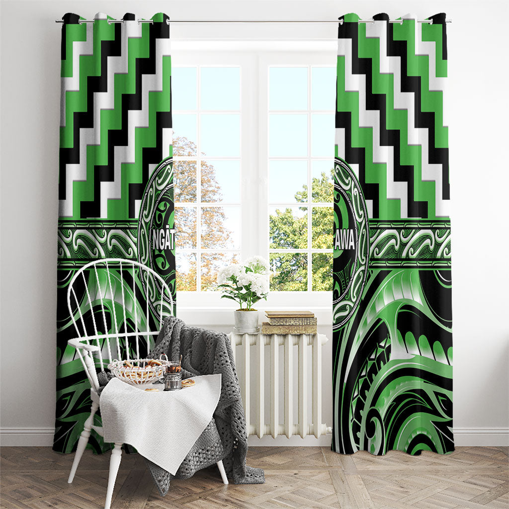 Aotearoa Ngati Awa Window Curtain Maori Iwi Poutama Puhoro Tattoo