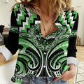 Aotearoa Ngati Awa Personalised Women Casual Shirt Maori Iwi Poutama Puhoro Tattoo
