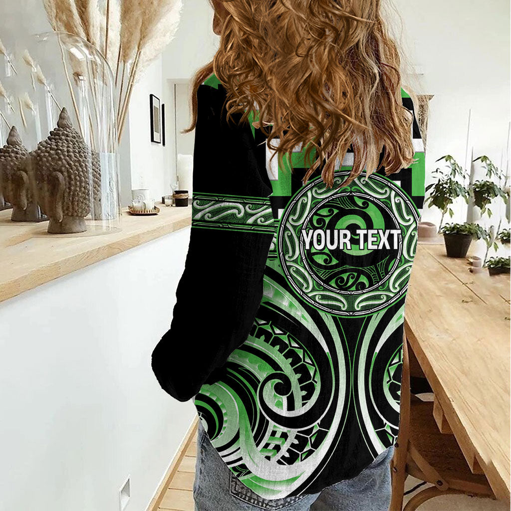 Aotearoa Ngati Awa Personalised Women Casual Shirt Maori Iwi Poutama Puhoro Tattoo