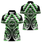 Aotearoa Ngati Awa Personalised Women Polo Shirt Maori Iwi Poutama Puhoro Tattoo