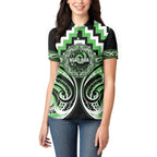 Aotearoa Ngati Awa Personalised Women Polo Shirt Maori Iwi Poutama Puhoro Tattoo