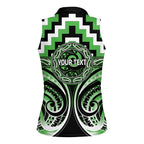 Aotearoa Ngati Awa Personalised Women Sleeveless Polo Shirt Maori Iwi Poutama Puhoro Tattoo