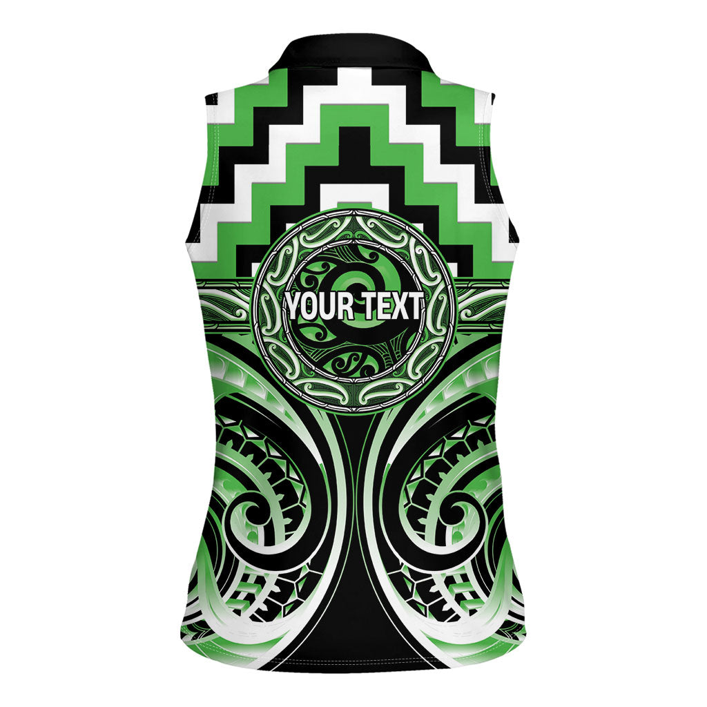 Aotearoa Ngati Awa Personalised Women Sleeveless Polo Shirt Maori Iwi Poutama Puhoro Tattoo