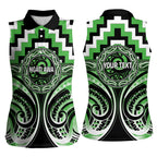 Aotearoa Ngati Awa Personalised Women Sleeveless Polo Shirt Maori Iwi Poutama Puhoro Tattoo