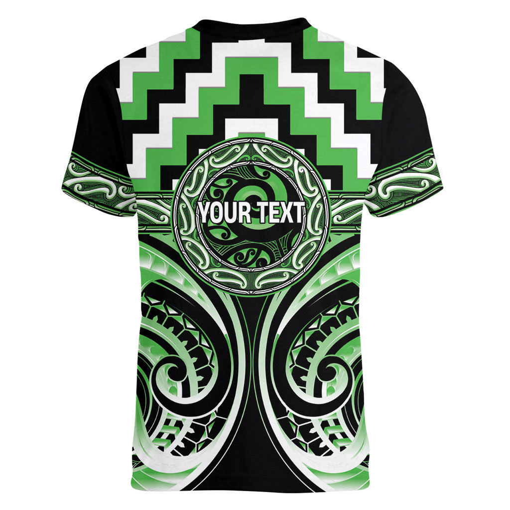 Aotearoa Ngati Awa Personalised Women V-Neck T-Shirt Maori Iwi Poutama Puhoro Tattoo