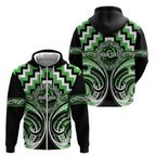 Aotearoa Ngati Awa Personalised Zip Hoodie Maori Iwi Poutama Puhoro Tattoo