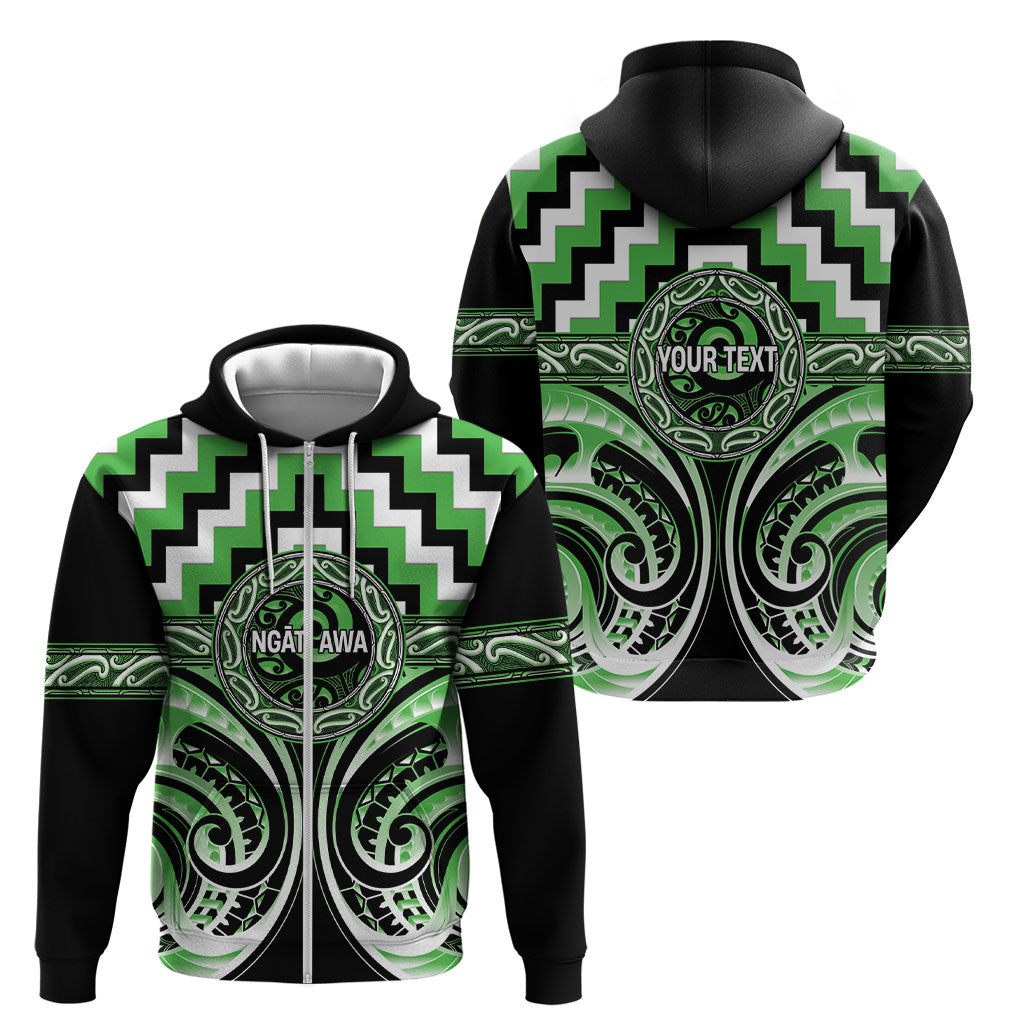 Aotearoa Ngati Awa Personalised Zip Hoodie Maori Iwi Poutama Puhoro Tattoo