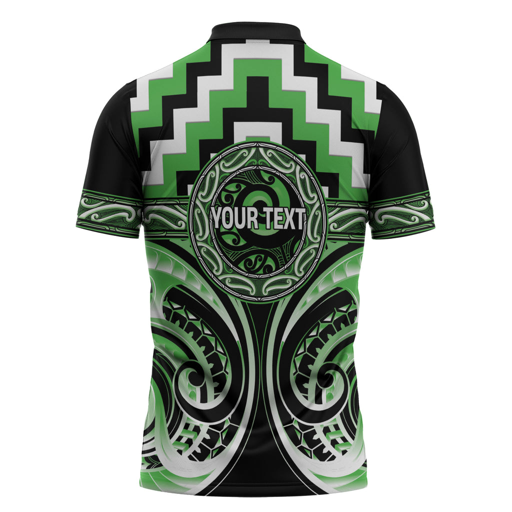 Aotearoa Ngati Awa Personalised Zipper Polo Shirt Maori Iwi Poutama Puhoro Tattoo