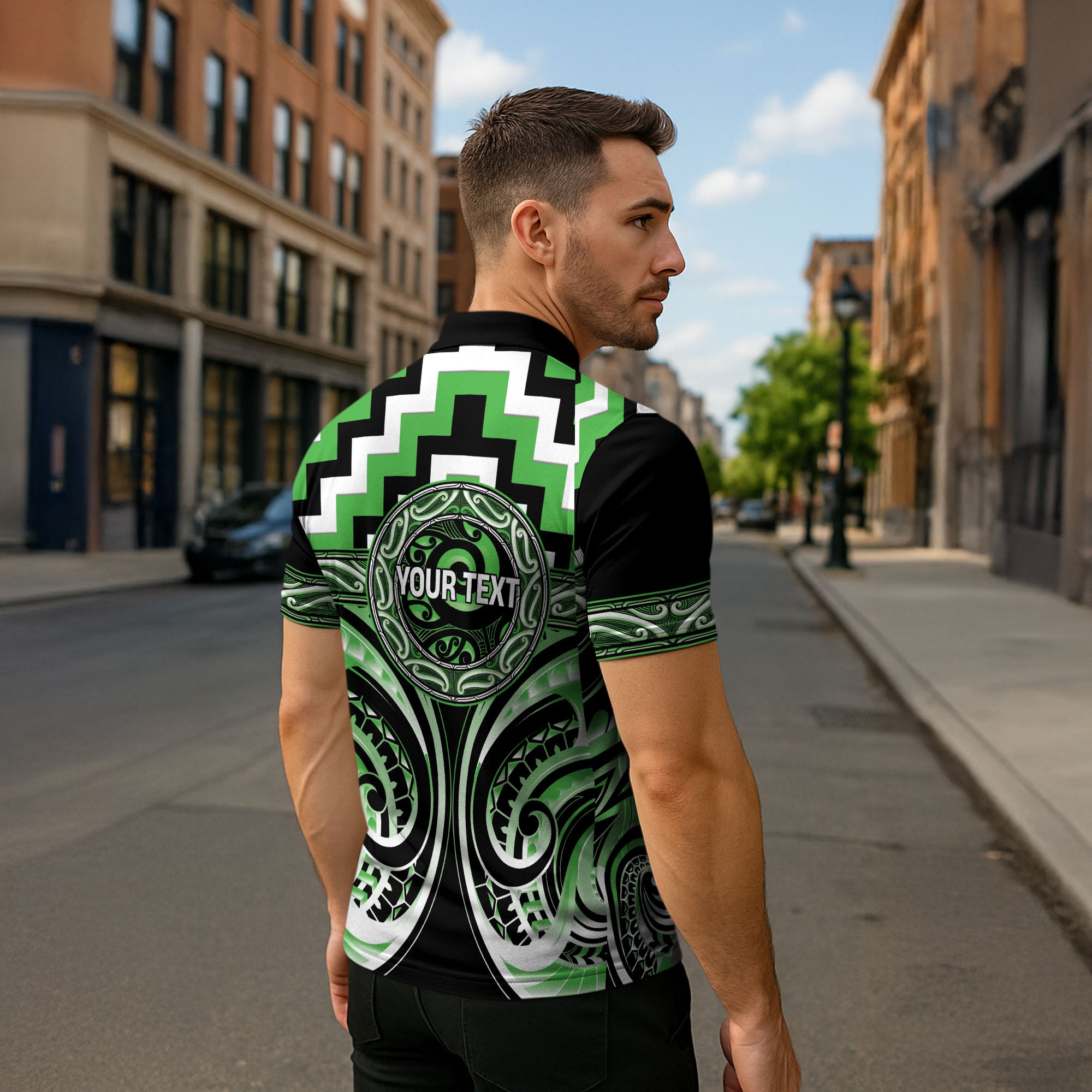Aotearoa Ngati Awa Personalised Zipper Polo Shirt Maori Iwi Poutama Puhoro Tattoo