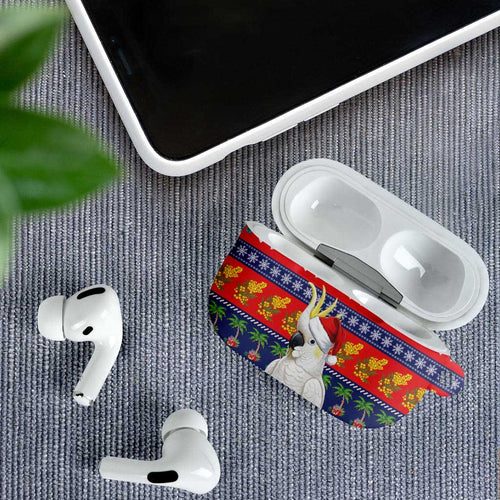 Sulphur-crested Cockatoo Australia Christmas AirPods Case Aussie Xmas Beach Vibes - Aussie Hoodie