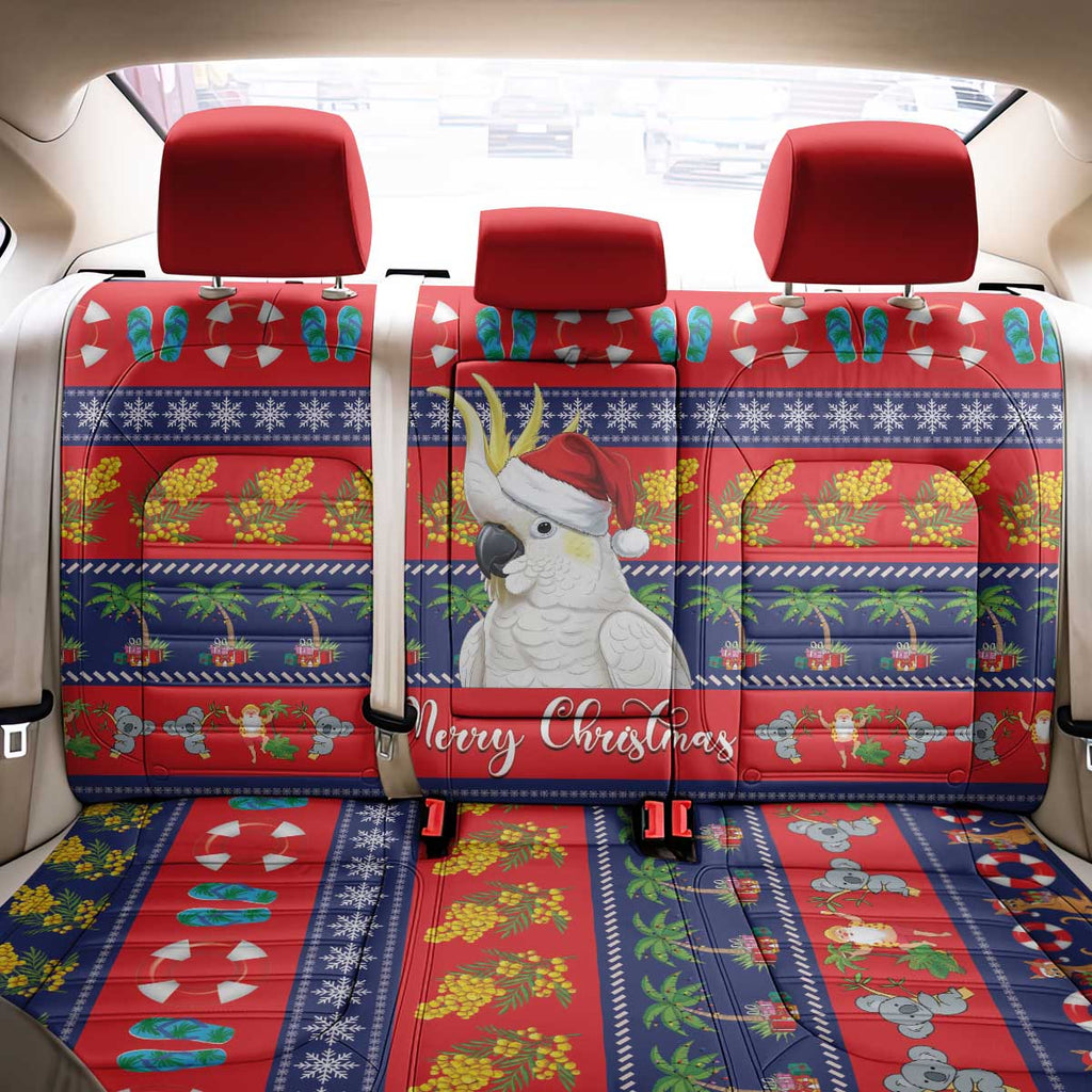 Sulphur-crested Cockatoo Australia Christmas Back Car Seat Cover Aussie Xmas Beach Vibes - Aussie Hoodie