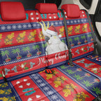 Sulphur-crested Cockatoo Australia Christmas Back Car Seat Cover Aussie Xmas Beach Vibes - Aussie Hoodie