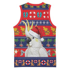 Sulphur-crested Cockatoo Australia Christmas Basketball Jersey Aussie Xmas Beach Vibes - Aussie Hoodie