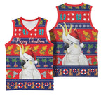 Sulphur-crested Cockatoo Australia Christmas Basketball Jersey Aussie Xmas Beach Vibes - Aussie Hoodie