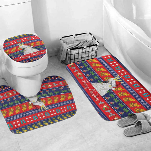 Sulphur-crested Cockatoo Australia Christmas Bathroom Set Aussie Xmas Beach Vibes - Aussie Hoodie
