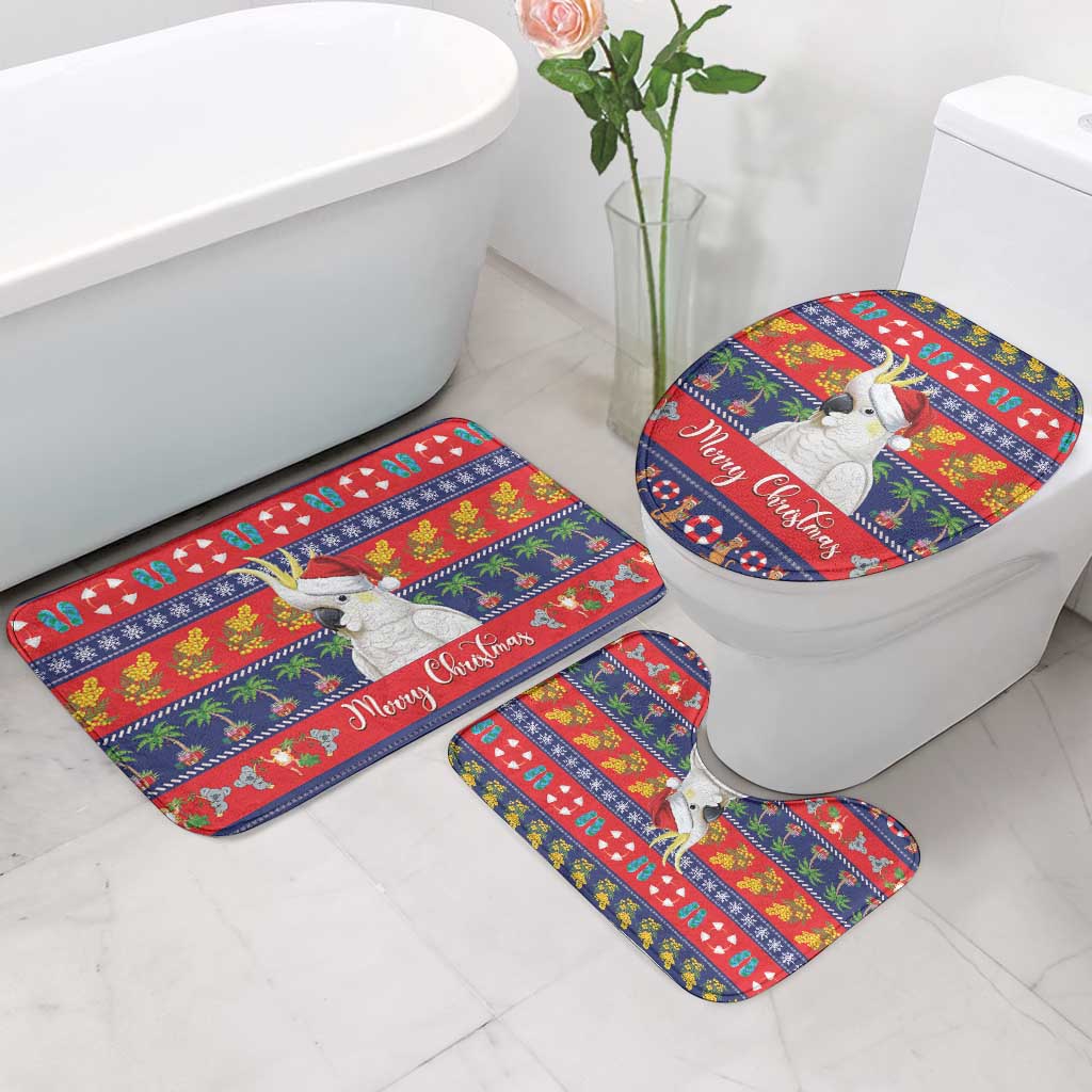 Sulphur-crested Cockatoo Australia Christmas Bathroom Set Aussie Xmas Beach Vibes - Aussie Hoodie