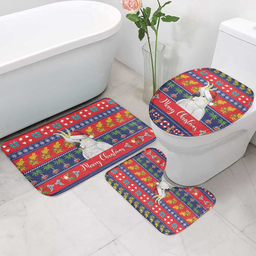 Sulphur-crested Cockatoo Australia Christmas Bathroom Set Aussie Xmas Beach Vibes - Aussie Hoodie