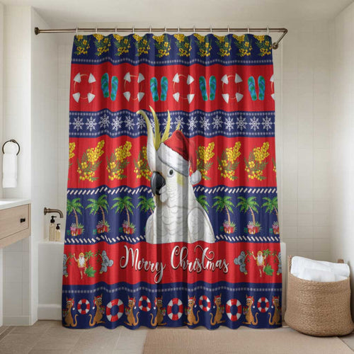 Sulphur-crested Cockatoo Australia Christmas Bathroom Set Aussie Xmas Beach Vibes - Aussie Hoodie