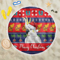 Sulphur-crested Cockatoo Australia Christmas Beach Blanket Aussie Xmas Beach Vibes - Aussie Hoodie