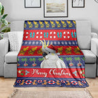 Sulphur-crested Cockatoo Australia Christmas Blanket Aussie Xmas Beach Vibes - Aussie Hoodie