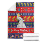 Sulphur-crested Cockatoo Australia Christmas Blanket Aussie Xmas Beach Vibes - Aussie Hoodie