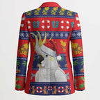 Sulphur-crested Cockatoo Australia Christmas Blazer Aussie Xmas Beach Vibes - Aussie Hoodie