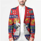 Sulphur-crested Cockatoo Australia Christmas Blazer Aussie Xmas Beach Vibes - Aussie Hoodie