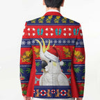 Sulphur-crested Cockatoo Australia Christmas Blazer Aussie Xmas Beach Vibes - Aussie Hoodie