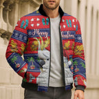 Sulphur-crested Cockatoo Australia Christmas Bomber Puffer Jacket Aussie Xmas Beach Vibes - Aussie Hoodie