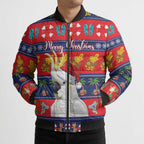 Sulphur-crested Cockatoo Australia Christmas Bomber Puffer Jacket Aussie Xmas Beach Vibes - Aussie Hoodie