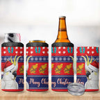 Sulphur-crested Cockatoo Australia Christmas 4 in 1 Can Cooler Tumbler Aussie Xmas Beach Vibes - Aussie Hoodie