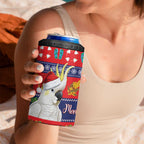 Sulphur-crested Cockatoo Australia Christmas 4 in 1 Can Cooler Tumbler Aussie Xmas Beach Vibes - Aussie Hoodie