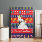 Sulphur-crested Cockatoo Australia Christmas Canvas Wall Art Aussie Xmas Beach Vibes - Aussie Hoodie