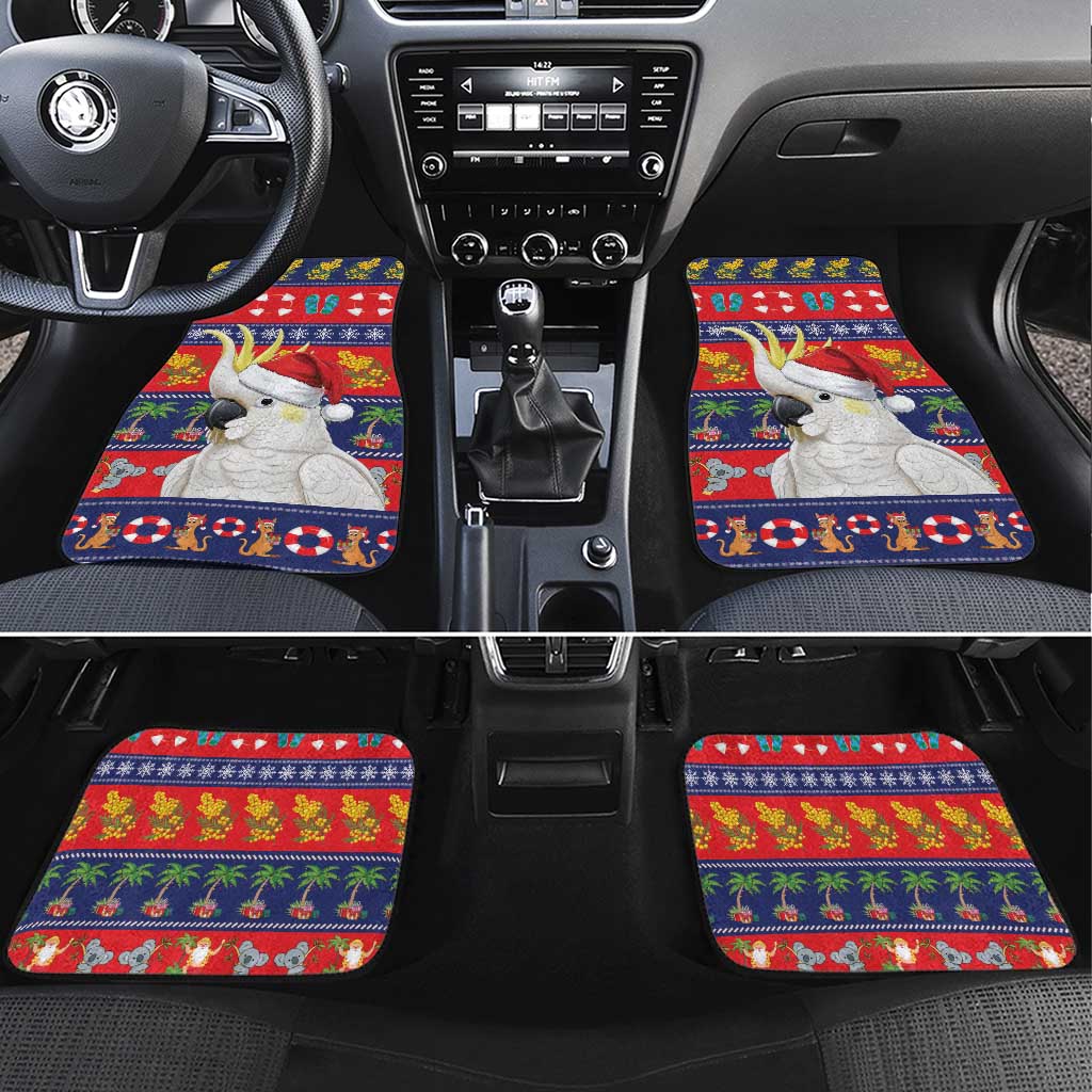 Sulphur-crested Cockatoo Australia Christmas Car Mats Aussie Xmas Beach Vibes - Aussie Hoodie