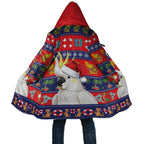 Sulphur-crested Cockatoo Australia Christmas Cloak Aussie Xmas Beach Vibes - Aussie Hoodie