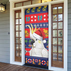 Sulphur-crested Cockatoo Australia Christmas Door Cover Aussie Xmas Beach Vibes - Aussie Hoodie