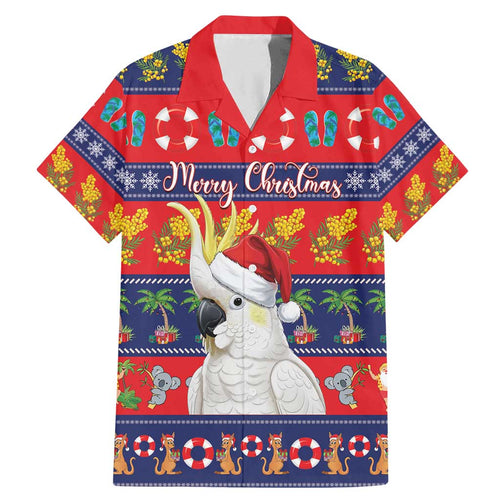 Sulphur-crested Cockatoo Australia Christmas Family Matching Mermaid Dress and Hawaiian Shirt Aussie Xmas Beach Vibes - Aussie Hoodie